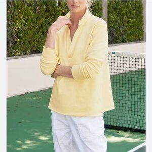 Frank & Eileen-Patrick Popover Henley Triple Fleece Cotton size: S Yam  (Yellow)